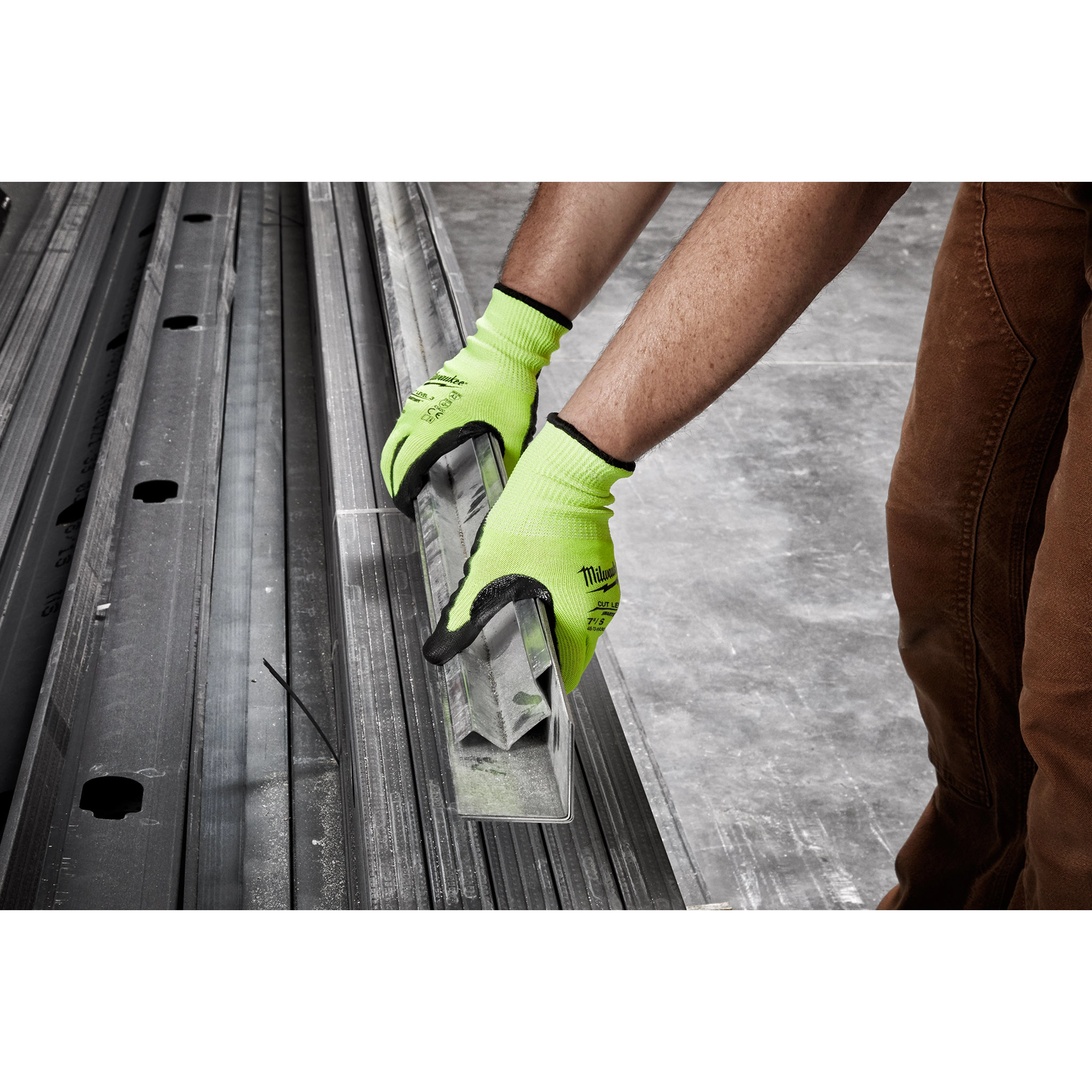 Guantes de corte de alta visibilidad nivel 3 bañados en poliuretano - M talla M Milwaukee 48-73-8931 - imagen 6