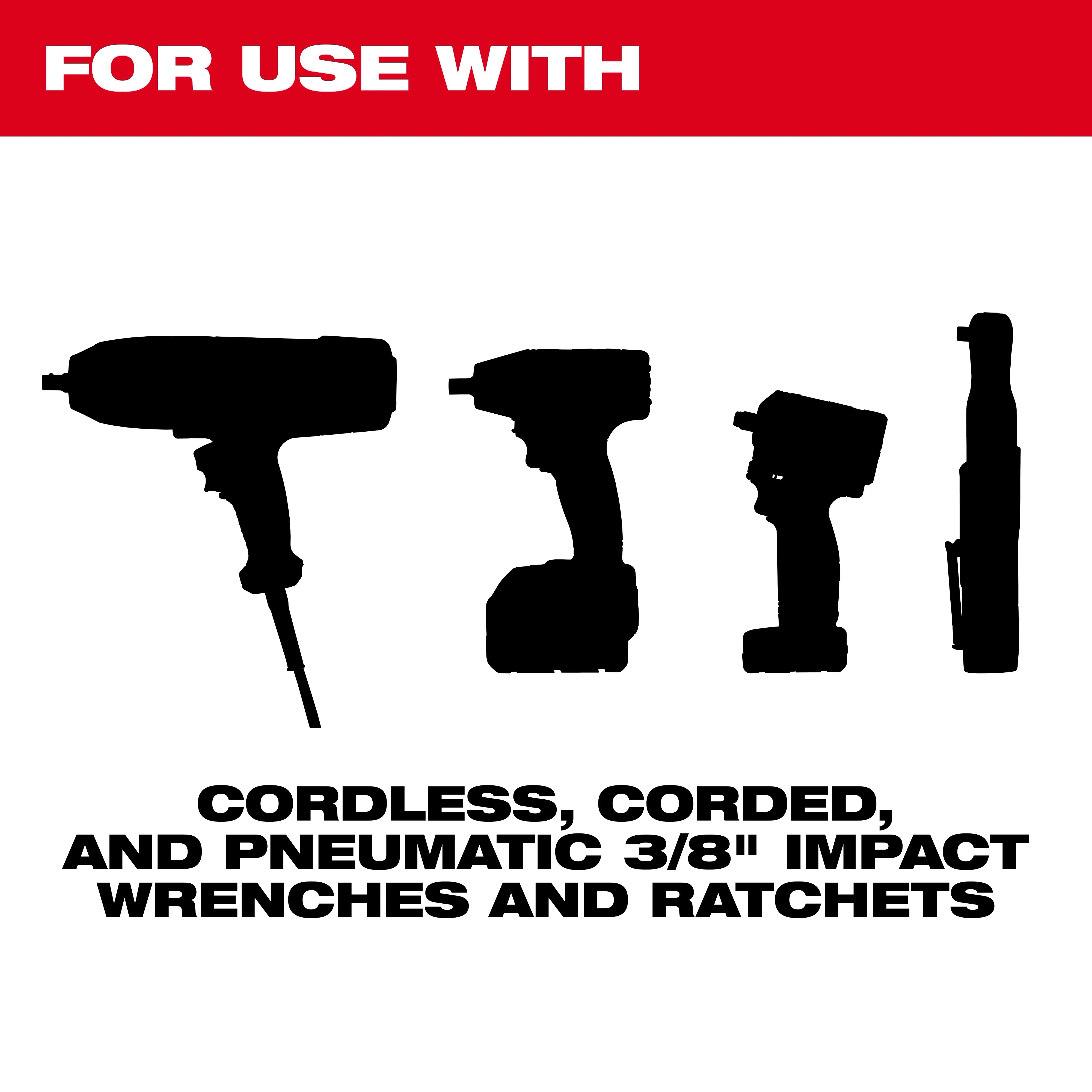 Cubo profundo de 9/16" con boca de 3/8" de 6 puntas SHOCKWAVE Impact Duty™ Milwaukee 49-66-6122 - imagen 3