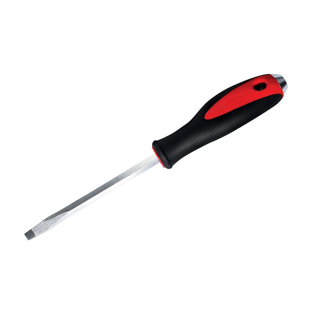 Destornillador con mango bimaterial de golpe, punta plana 5/16" x 10" Urrea 9143G