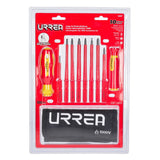 Juego de destornilladores con mango bimaterial y puntas intercambiables 1000 V, 10 piezas Urrea 9300V - imagen 2