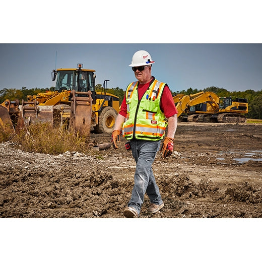 Chaleco de seguridad naranja de gran visibilidad clase 2 para inspector: L/XL talla L/XL Milwaukee 48-73-5166 - imagen 3