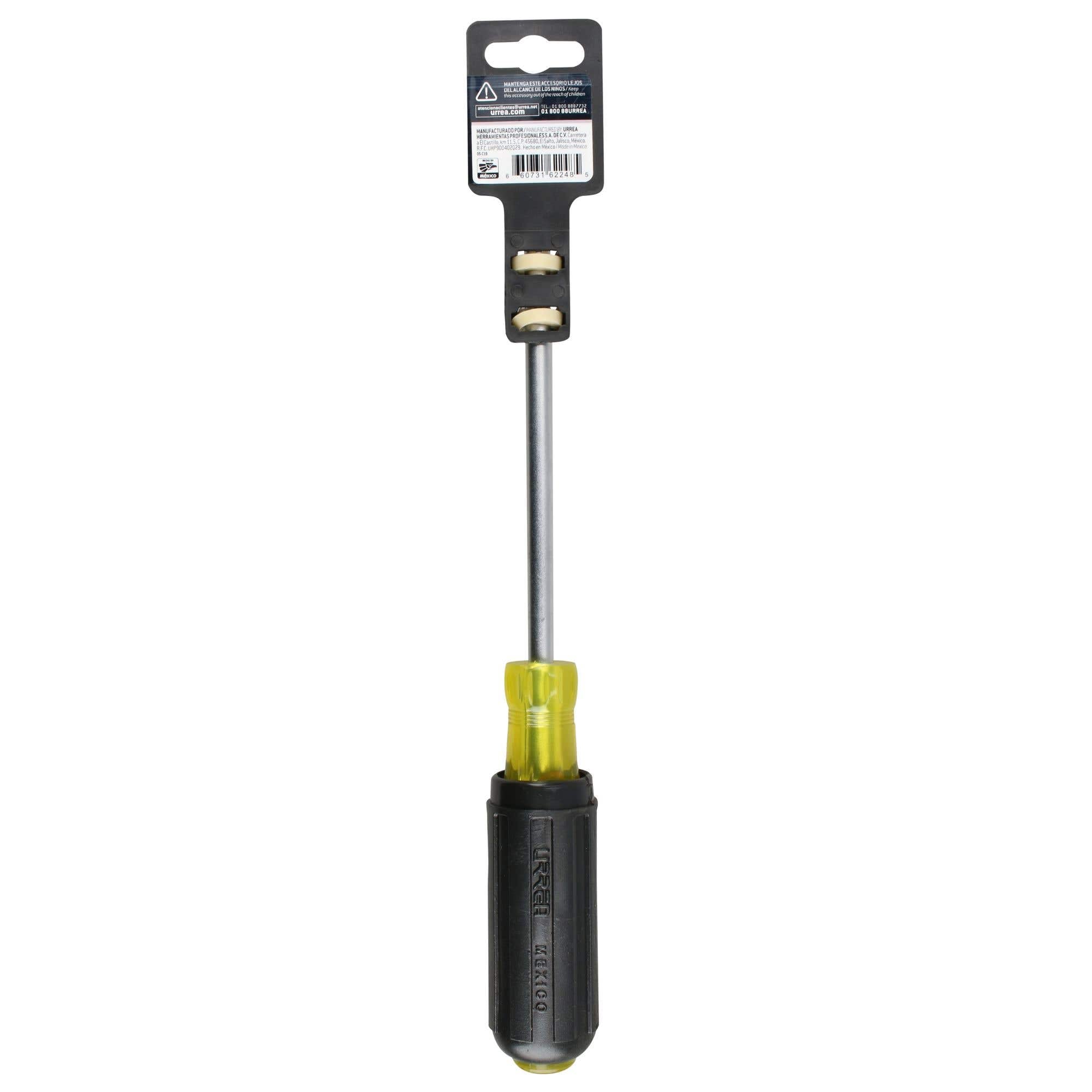 Destornillador con mango cushion grip, punta plana barra redonda 5/16" x 6" Urrea 9406 - imagen 4