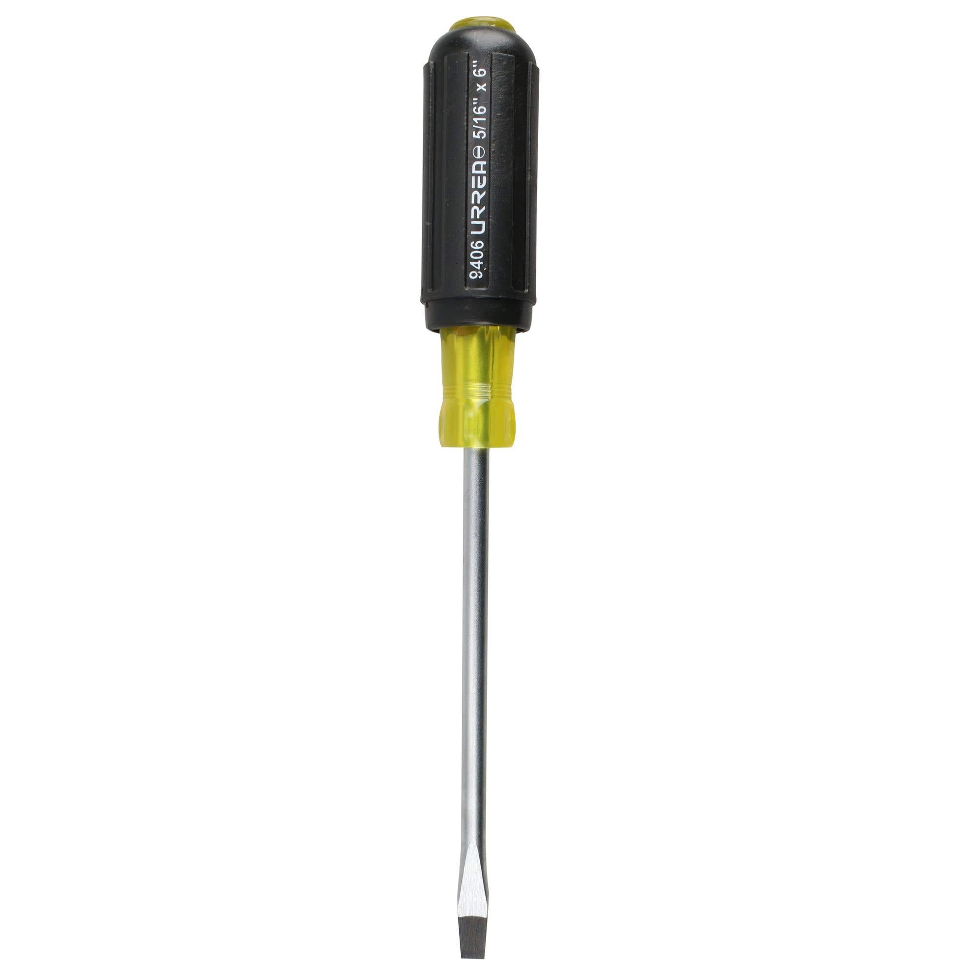Destornillador con mango cushion grip, punta plana barra redonda 5/16" x 6" Urrea 9406 - imagen 5