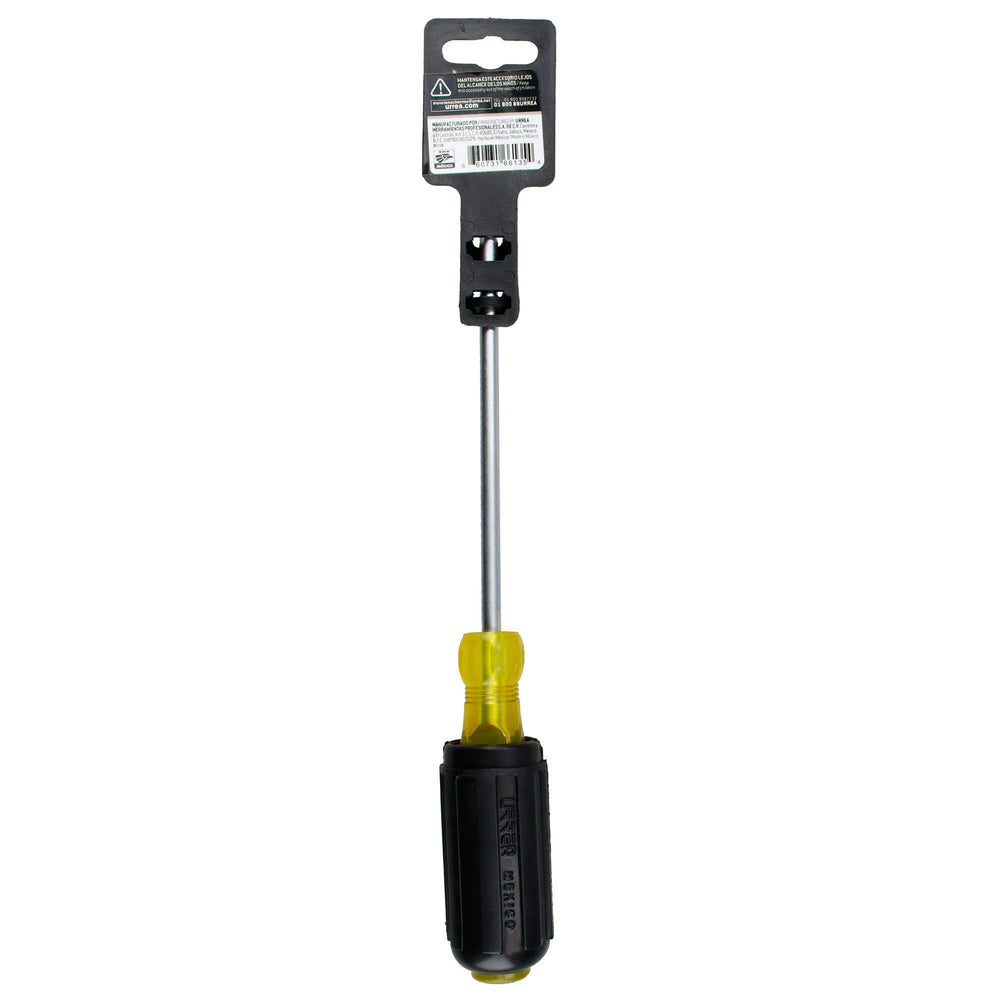 Destornillador con mango cushion grip, punta plana barra redonda 1/4" x 6" Urrea 9416 - imagen 5