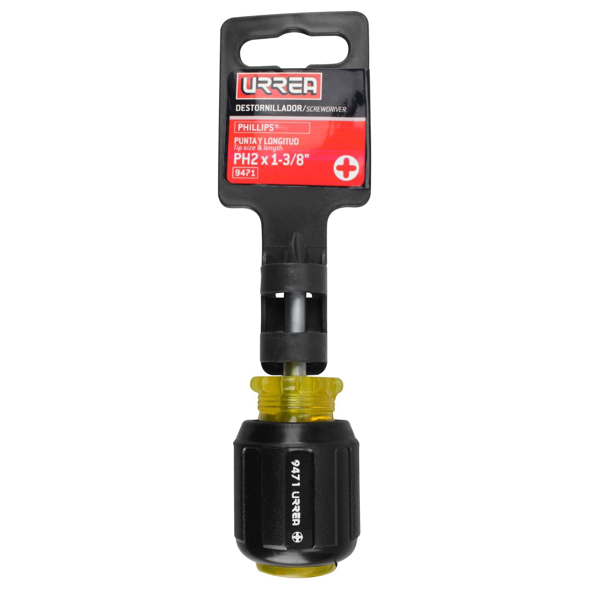 Destornillador con mango cushion grip, tipo trompo punta Phillips barra redonda #2 x 1-3/8 Urrea 9471 - imagen 3