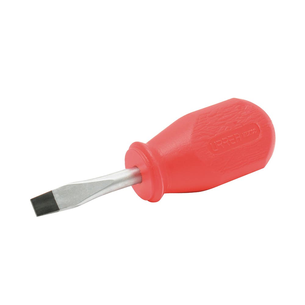 Destornillador con mango rojo, tipo trompo punta plana barra redonda 1/4" x 1-1/2" Urrea 9652R - imagen 2