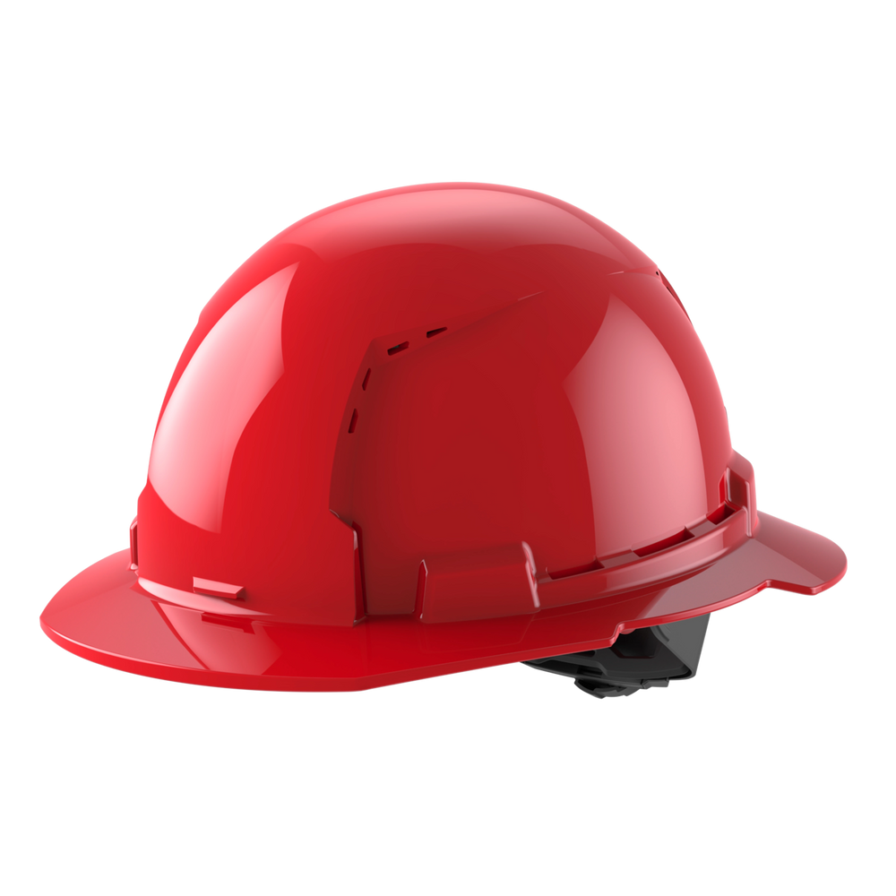Casco con ventilación y ala completa rojo con suspensión de trinquete de 4 puntos BOLT™ (EE. UU.): Tipo 1, Clase C Milwaukee 48-73-1209