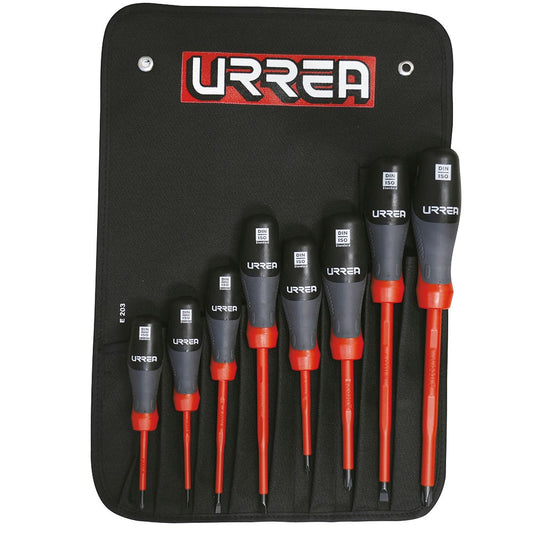 Juego de destornilladores con mango trimaterial 1000 V combinados, 8 piezas Urrea 9700TA – imagen 2