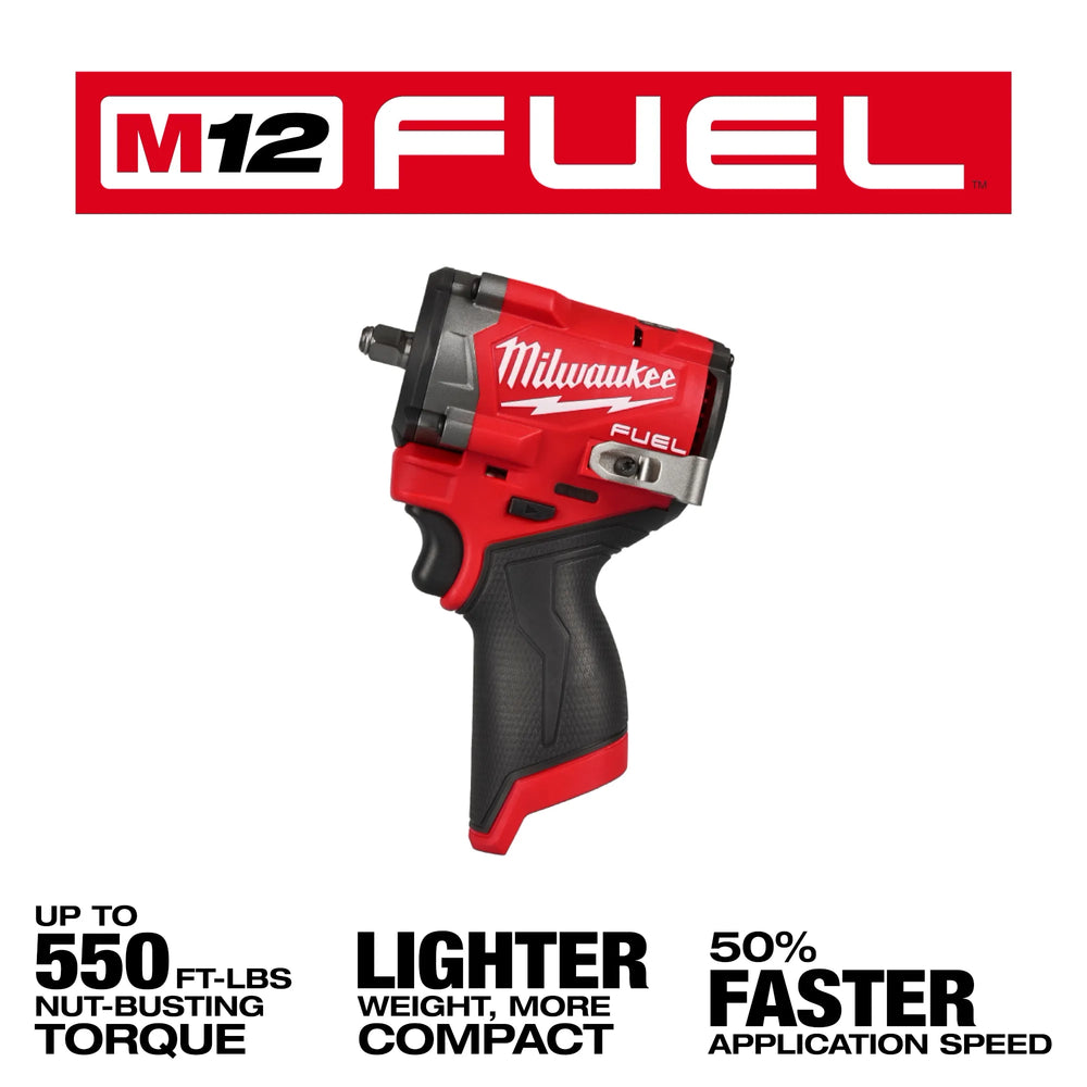 Llave de impacto corta M12 FUEL™ de 3/8" Milwaukee 2562-20 - imagen 2