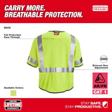 Chaleco de seguridad de malla amarilla de gran visibilidad clase 3 AR/FR Cat. 1, tallas S/M Milwaukee 48-73-5221 - imagen 4