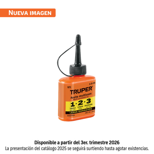 Aceite multiusos, 30ml (1oz) Truper A-31-30