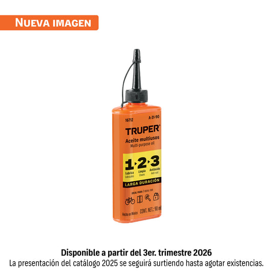 Aceite multiusos, 90ml (3oz) Truper A-31-90