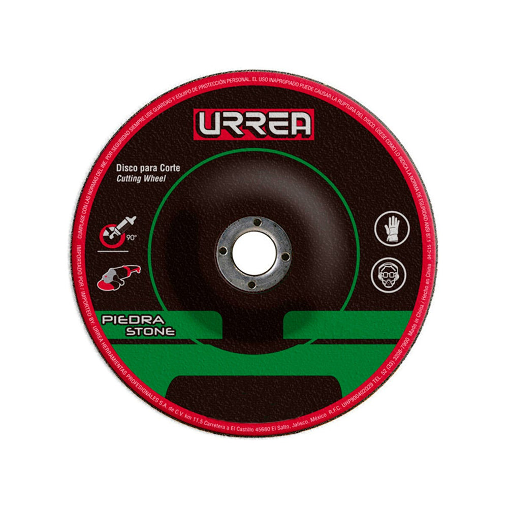 Disco abrasivo tipo 1 para piedra, 7" x 5/64" Urrea ASCD07
