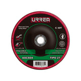 Disco abrasivo tipo 27 para piedra, 4-1/2" x 1/8" Urrea ASCS04