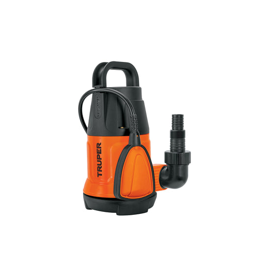 Bomba sumergible plástica, 1/2 HP para agua limpia Truper BOS-1/2LP