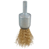 Carda copa ondulada alambre fino 2-3/4" x 0.17 mm con zanco 1/4" Urrea C843