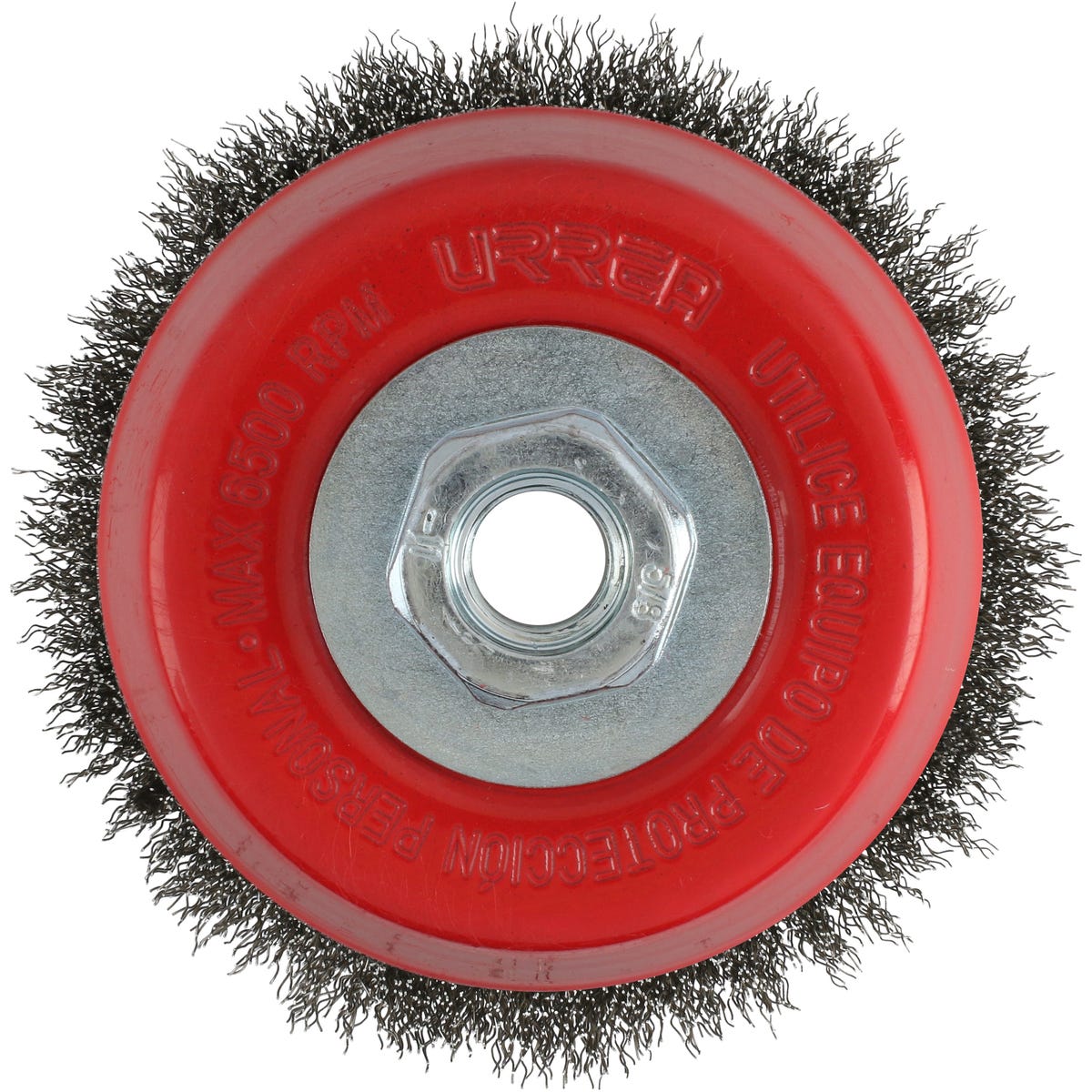 Carda copa ondulada alambre delgado 5" x 0.30 mm con rosca M14 Urrea C937 - imagen 8