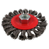 Carda circular trenzada alambre delgado 6" x 0.40 mm con rosca 5/8" Urrea C946 - imagen 2
