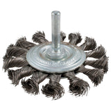 Carda circular trenzada alambre delgado 3" x 0.35 mm con zanco 1/4" Urrea C960 - imagen 2