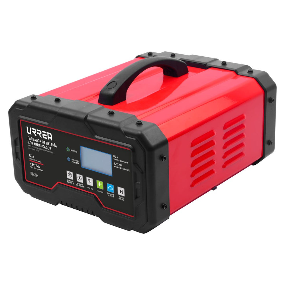 Cargador de batería con arrancador 250A, 12VDC, 24VDC Urrea CBA250