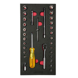 Juego de dados cortos y accesorios cuadro de 1/4" combinados 31 piezas, CH101-C Urrea CH101 - imagen 2