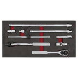Juego de accesorios cuadro de 3/8" 9 piezas, CH105-C Urrea CH105 - imagen 4