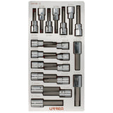 Juego de dados cuadro de 3/8" varias puntas 20 piezas, CH110L-C Urrea CH110L - imagen 2