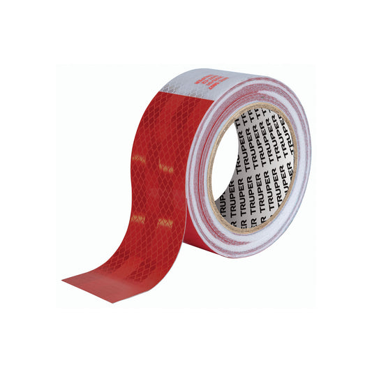 Rollo de 9 m x 2" de cinta reflejante de PVC Truper CIREF-9