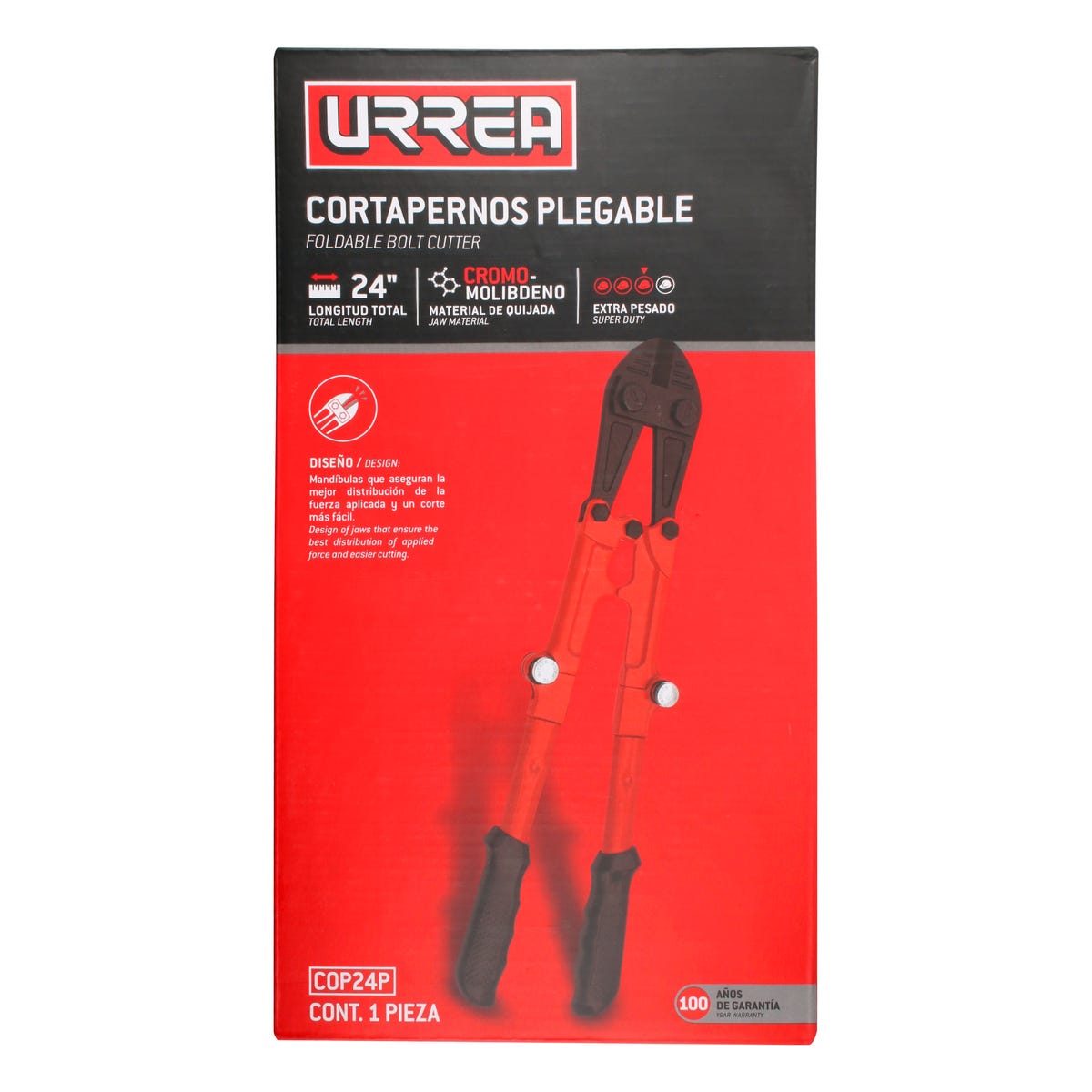 Cortapernos con mangos plegables de 24" Urrea COP24P - imagen 5