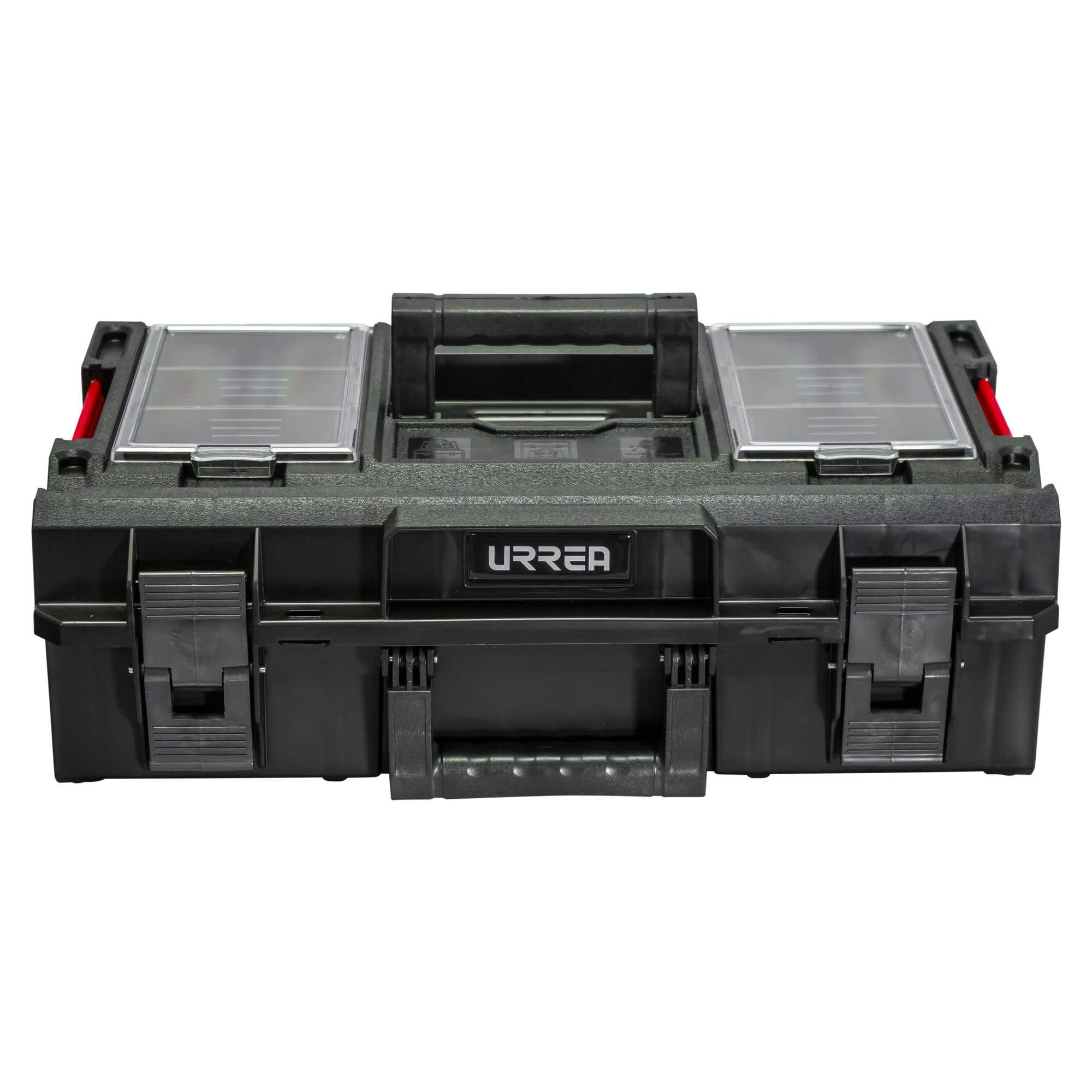Caja portaherramientas plástica modular con compartimentos color negro 23" x 15" x 7" Urrea CPM7 - imagen 4