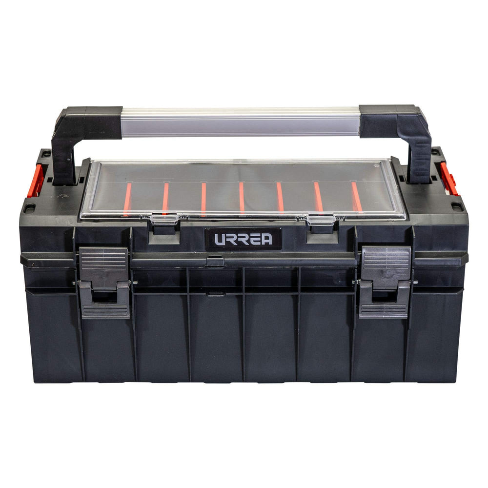 Caja portaherramientas plástica modular con organizador color negro 21"x 10" x 9" Urrea CPO21 - imagen 4
