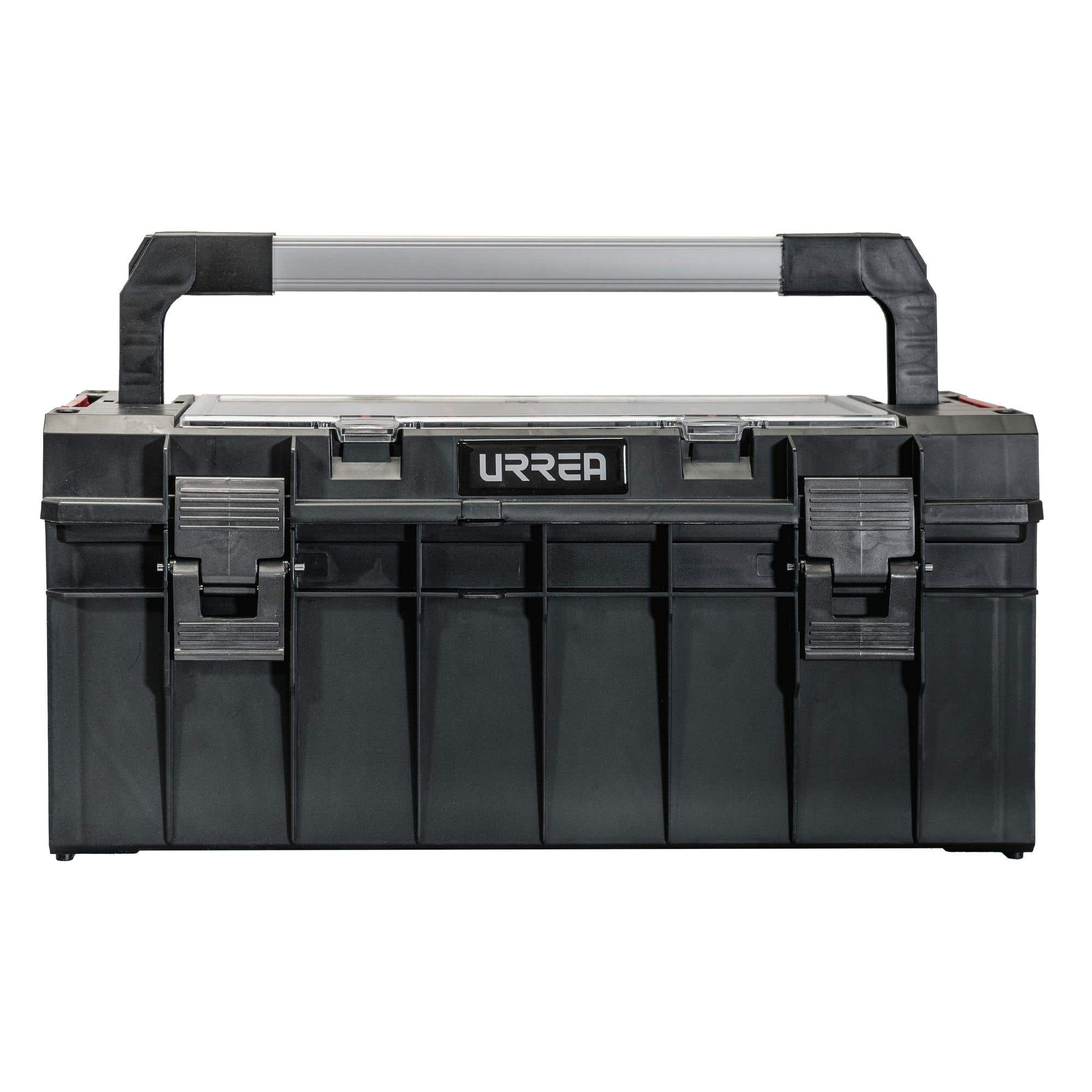 Caja portaherramientas plástica modular con organizador color negro 21"x 10" x 9" Urrea CPO21 - imagen 6