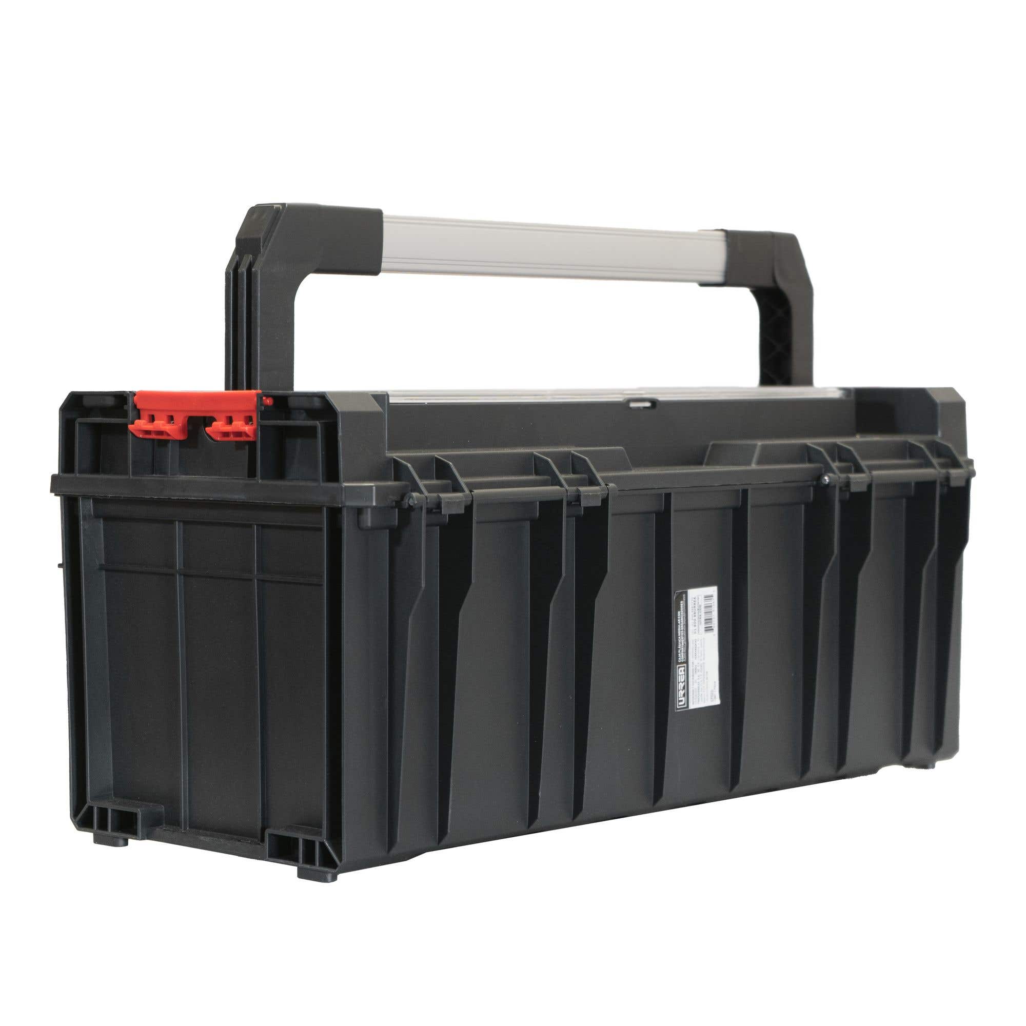 Caja portaherramientas plástica modular con organizador color negro 21"x 10" x 9" Urrea CPO21 - imagen 7