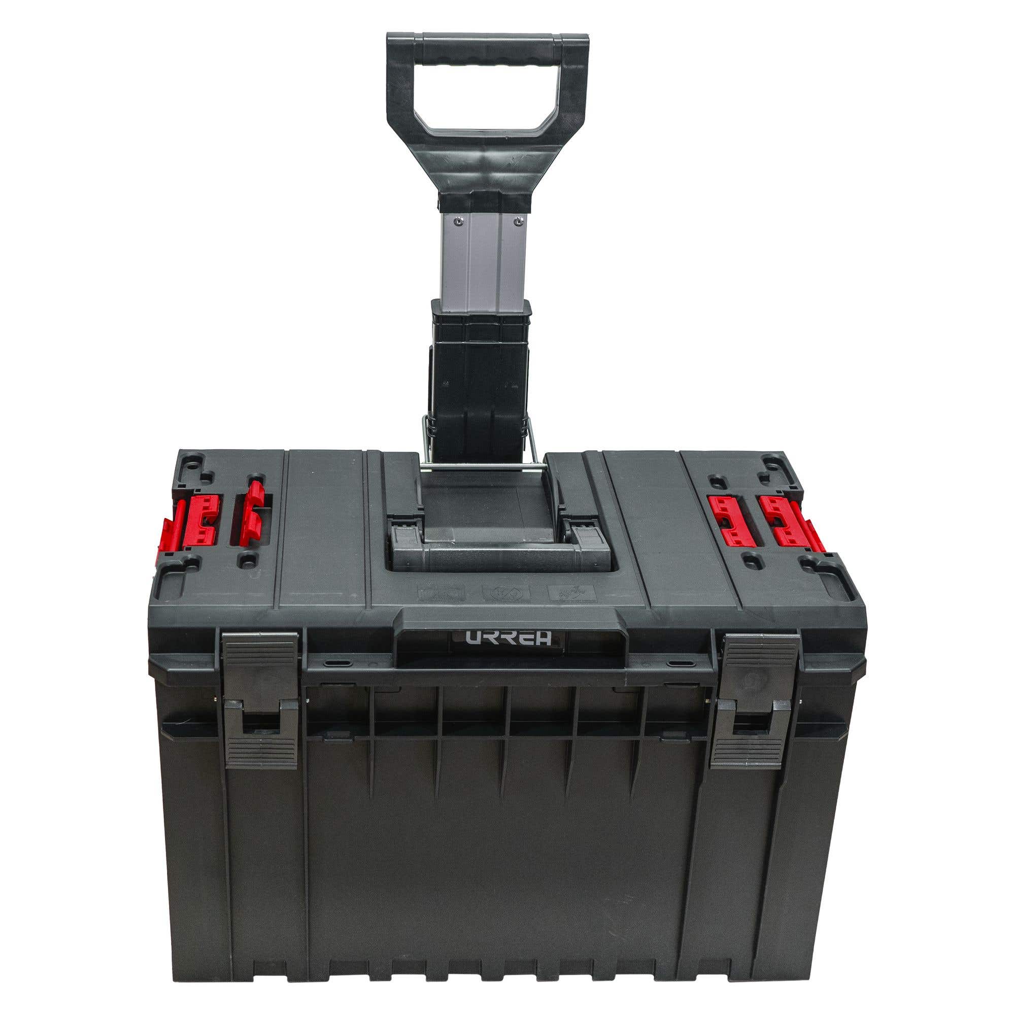 Caja portaherramientas plástica modular con compartimentos color negro 23" x 18" x 27" Urrea CPR27 - imagen 4
