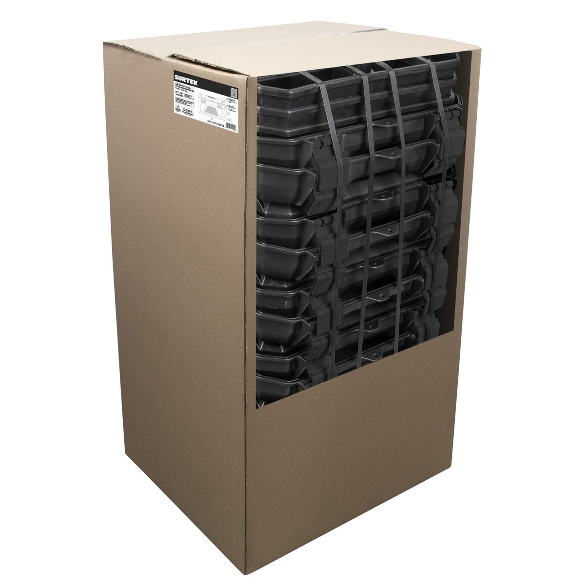 Juego de cajas portaherramientas plásticas con broches plásticos y charola, 15 piezas Urrea CPU19T - imagen 3