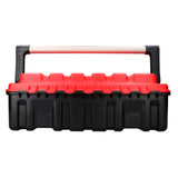 Caja portaherramientas plástica con broches metálicos color negro tapa roja 21" x 11" x 7" Urrea CPUC20R - imagen 5
