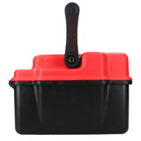 Caja portaherramientas plástica con broches metálicos color negro tapa roja 21" x 11" x 7" Urrea CPUC20R - imagen 6