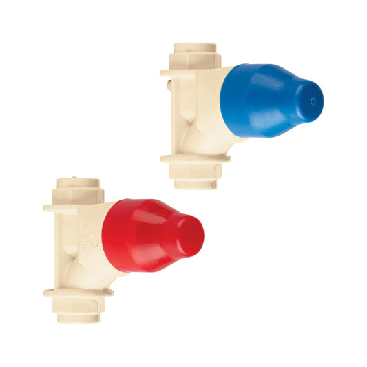 Juego de 2 llaves de empotrar CPVC 1/2" para regadera Foset CPVC-052S