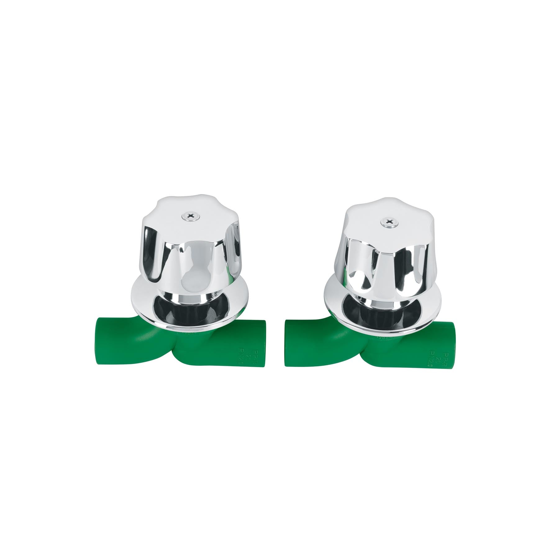 Juego de 2 llaves de empotrar PPR 1/2" con manerales Foset CV-052