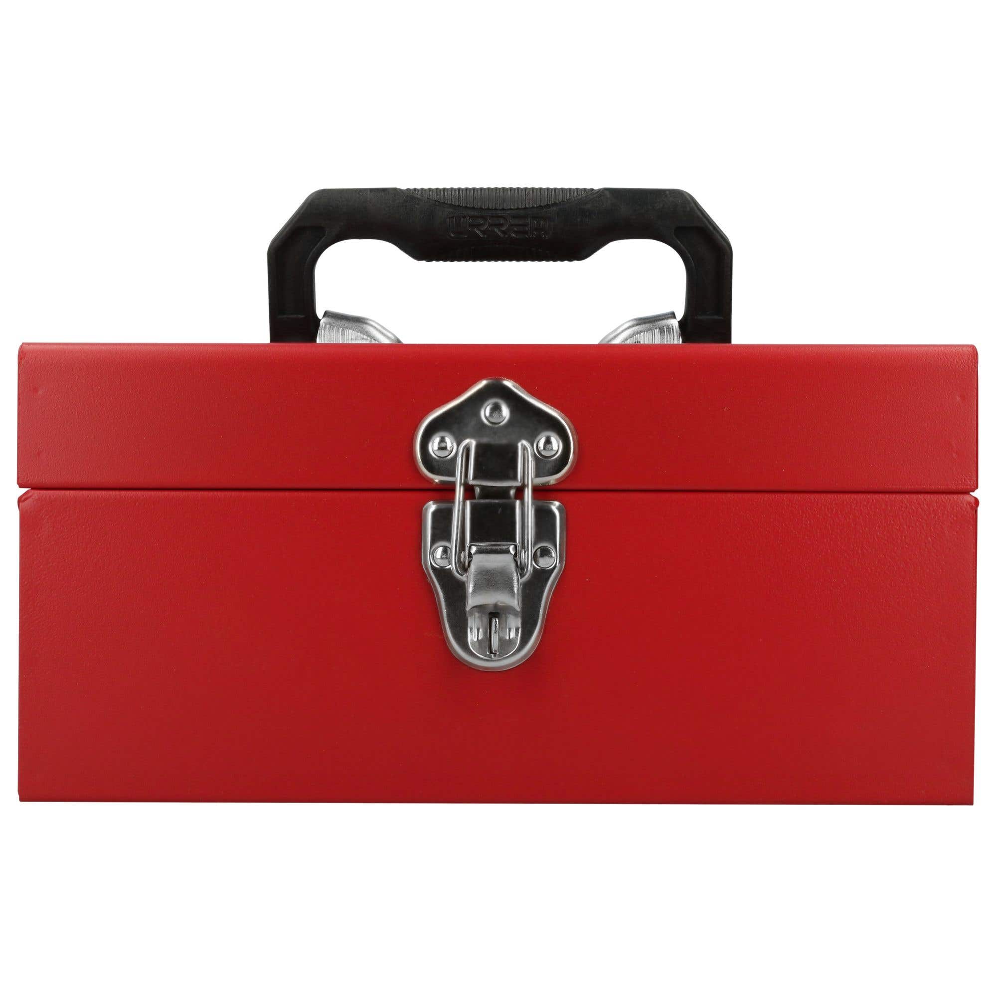 Caja portaherramientas métalica con asa plástica color rojo 11" x 6" x 5" Urrea D1 - imagen 4