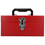 Caja portaherramientas métalica con asa plástica color rojo 11" x 6" x 5" Urrea D1 - imagen 4