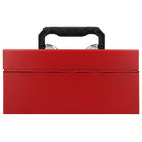 Caja portaherramientas métalica con asa plástica color rojo 11" x 6" x 5" Urrea D1 - imagen 5