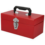 Caja portaherramientas métalica con asa plástica color rojo 11" x 6" x 5" Urrea D1 - imagen 6