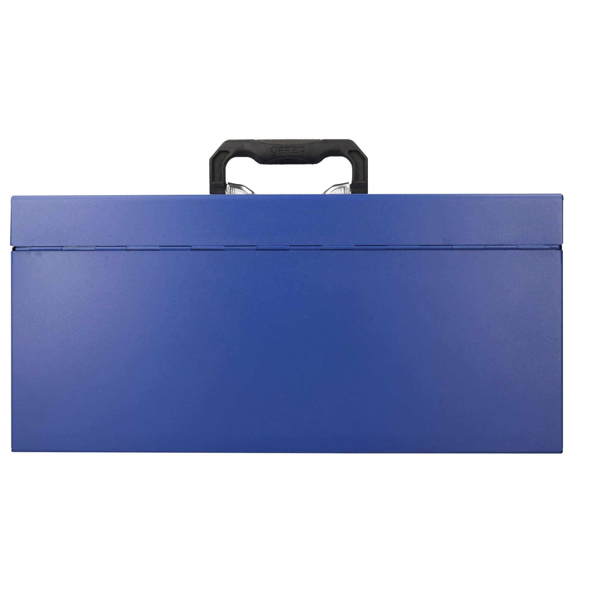 Caja portaherramientas métalica con asa plástica color azul 20" x 8" x 9" Urrea D6A - imagen 4