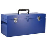 Caja portaherramientas métalica con asa plástica color azul 20" x 8" x 9" Urrea D6A - imagen 6