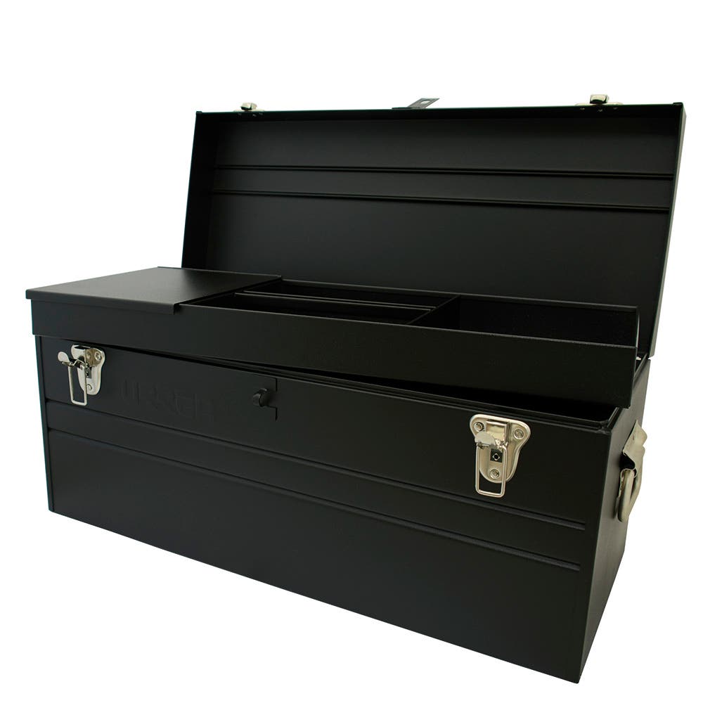 Caja portaherramientas metálica con asa metálica color negro 23" x 10" x 11" Urrea D8C20 - imagen 2