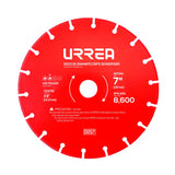 Disco de diamante segmentado 8600 RPM, 7",13,200 RPM Urrea DDS7