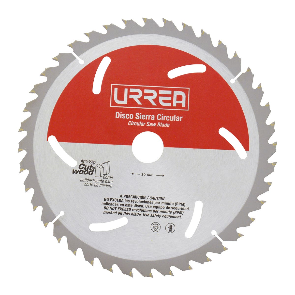 Disco para sierra circular para corte de madera 40 dientes, 8-1/4" Urrea DSM840
