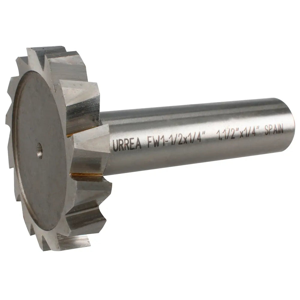 Fresa tipo woodruff de acero 1-1/2" x 1/4" Urrea FW1-1/2X1/4