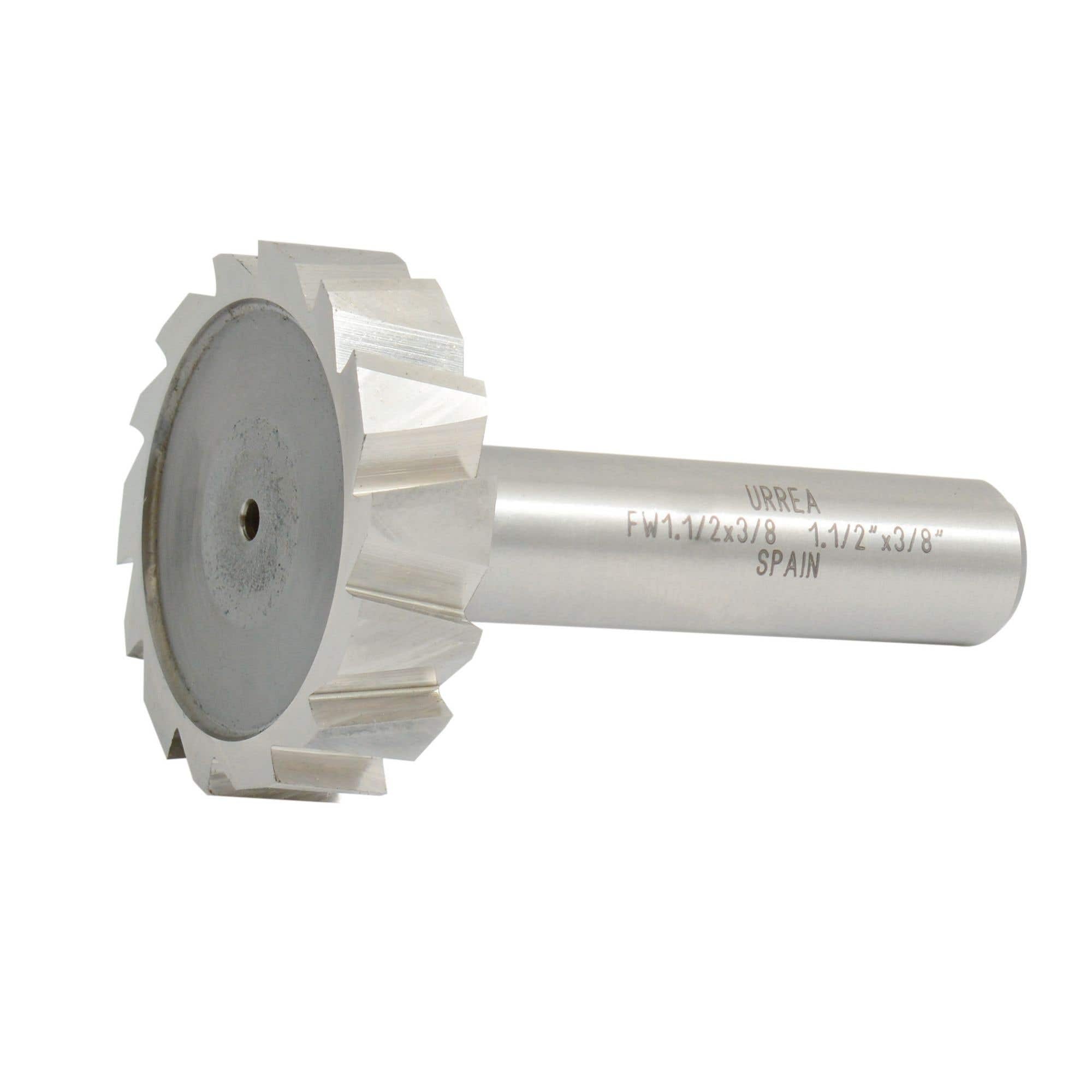 Fresa tipo woodruff de acero 1/2" x 3/32" Urrea FW1/2X3/32